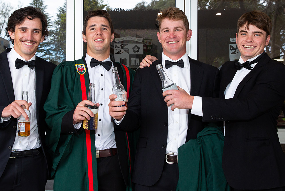 Students in Suits celebrating